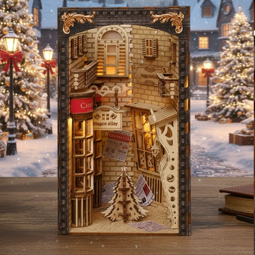 Magic Diagon Alley – Christmas Edition DIY Book Nook Kit