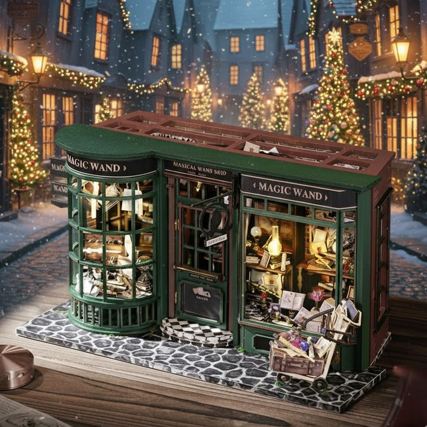 Magic House DIY Wooden Book Nook Miniature House Kit