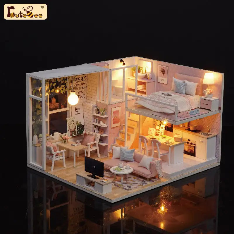 Miniature Wooden House Tranquil Life