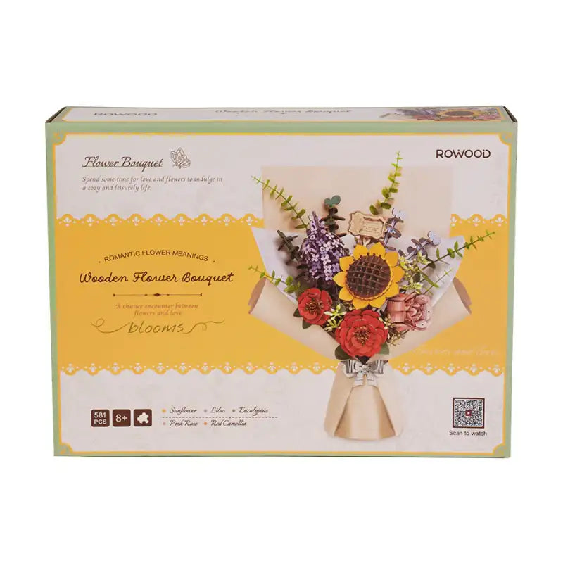 3D Wooden Flower Bouquet Puzzle