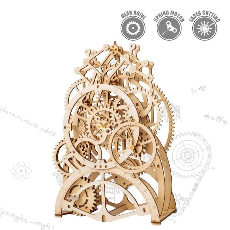 3D Wooden Mechanical Clock Puzzle "The Clock"