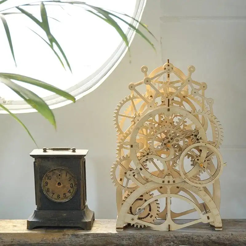 3D Wooden Mechanical Clock Puzzle "The Pendulum"