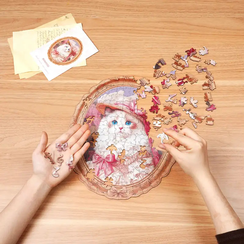 Jigsaw Puzzle Springtime Kitty Portrait