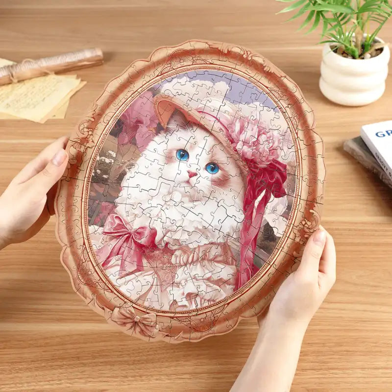 Jigsaw Puzzle Springtime Kitty Portrait