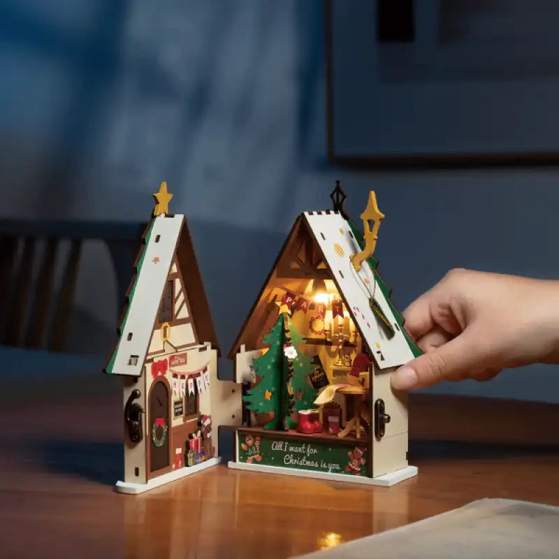 Miniature Twinkling Christmas House