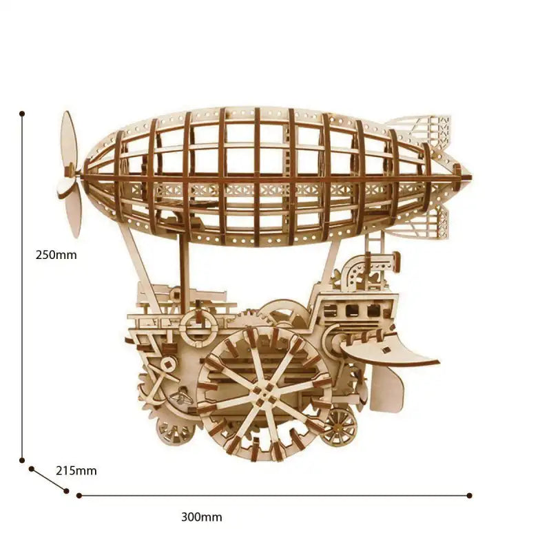 3D Wooden Balloon Airship Puzzle