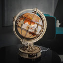 3D Wooden Puzzle Glowing Globe