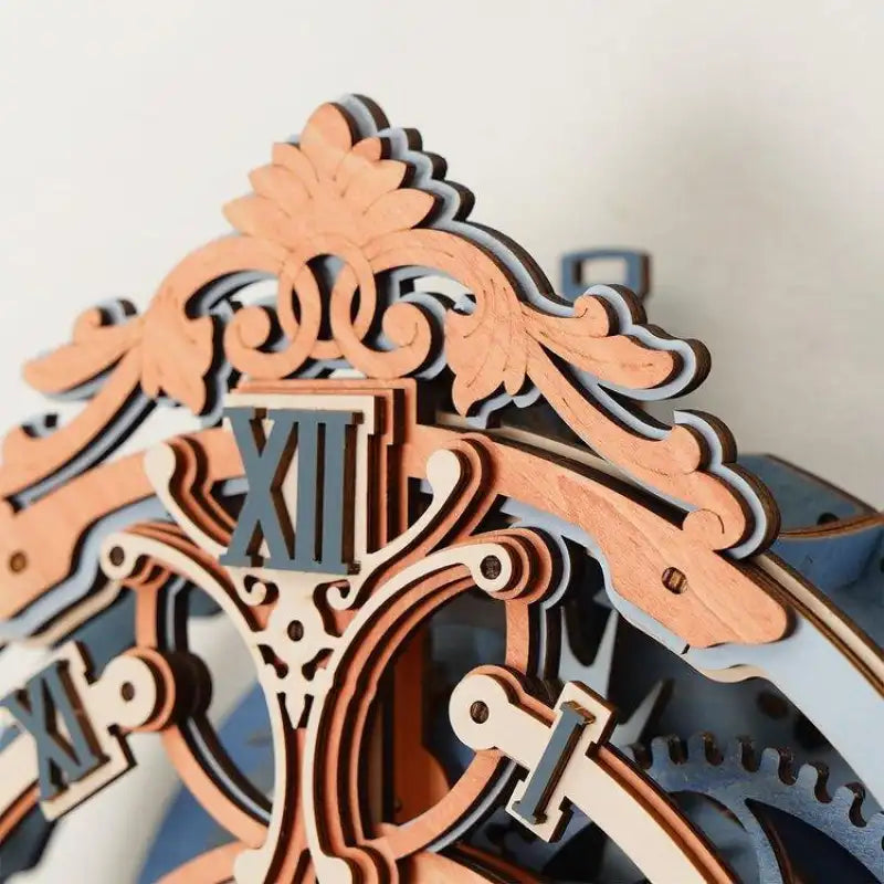 3D Wooden Mechanical Clock Puzzle Renaissance
